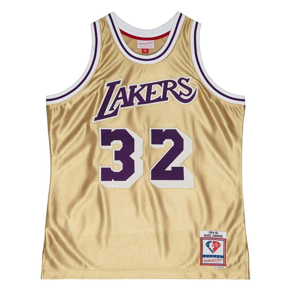 Mitchell & Ness Lakers Gold 75th Anniversary Swingman Jersey