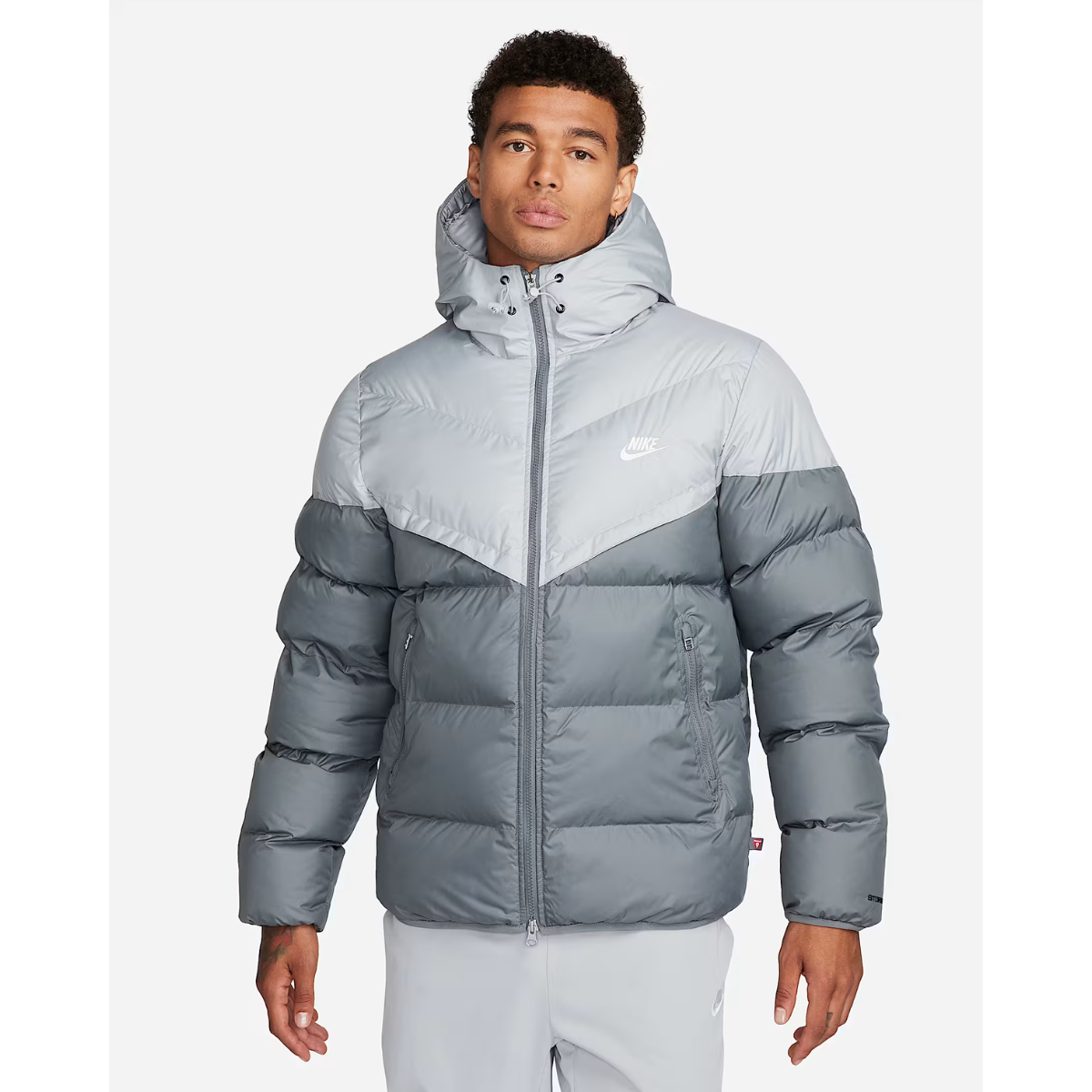 Nike Windrunner PrimaLoft® Men's Storm-FIT Hooded Puffer Jacket (Light Smoke Grey)