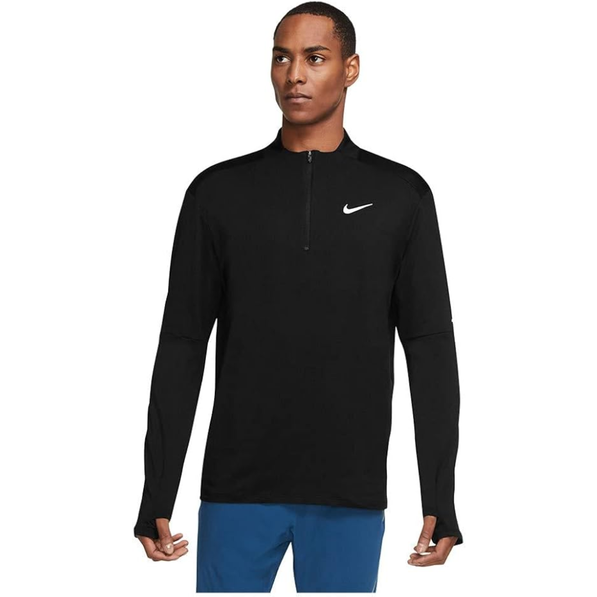 Nike Men's Dri-FIT 1/2-zip Running Top (Black)