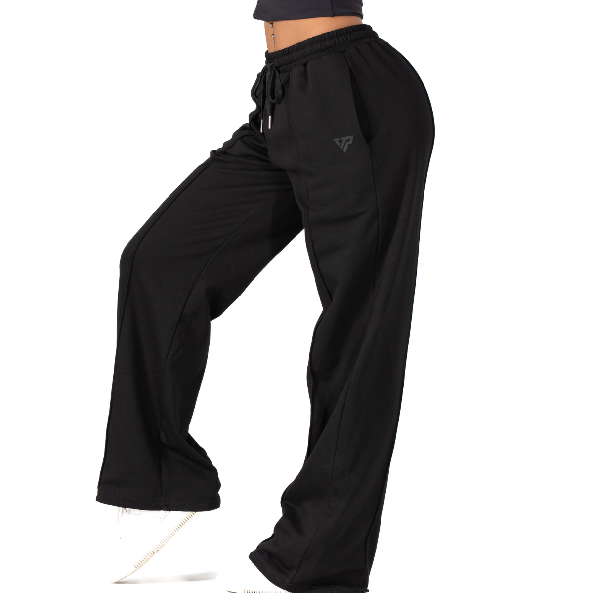 KEEPTHATPUMP Classic Wide Leg Sweatpants (Black)
