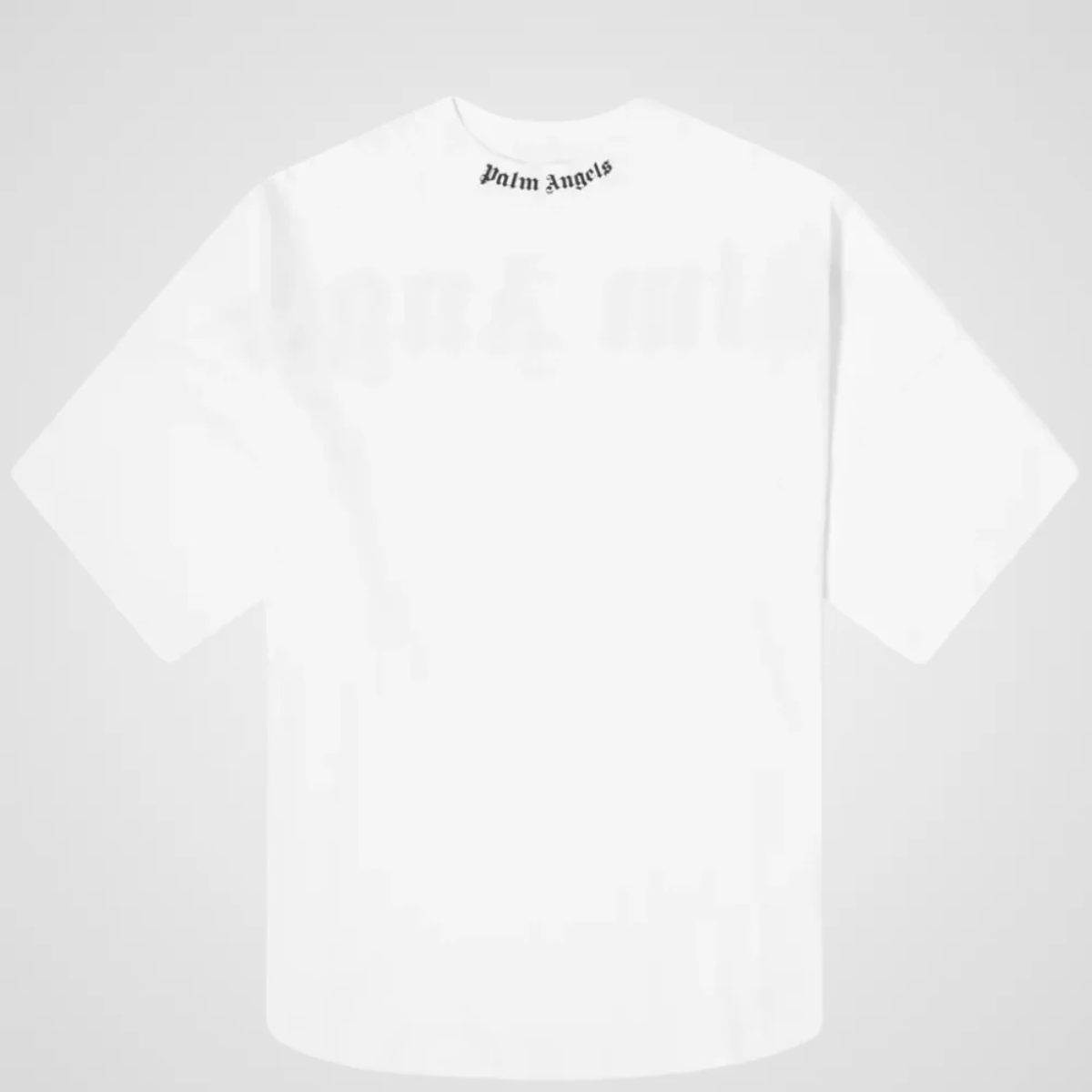 Palm Angels Oversize Neck Logo T-Shirt (White)