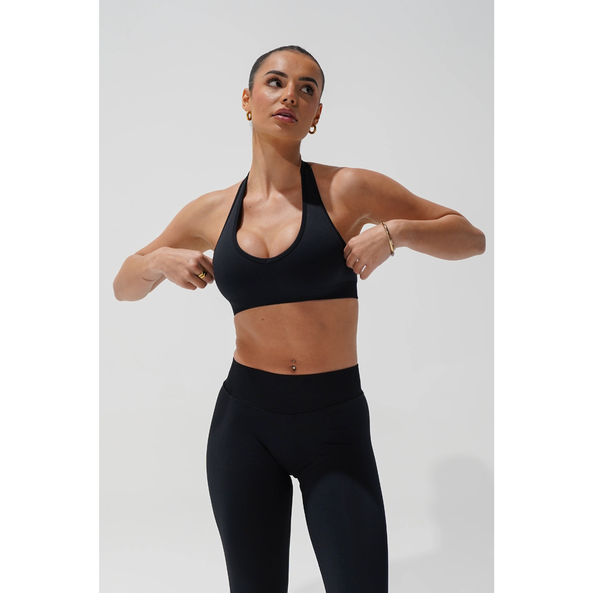 KEEPTHATPUMP Recoil Halter Crop (Black)