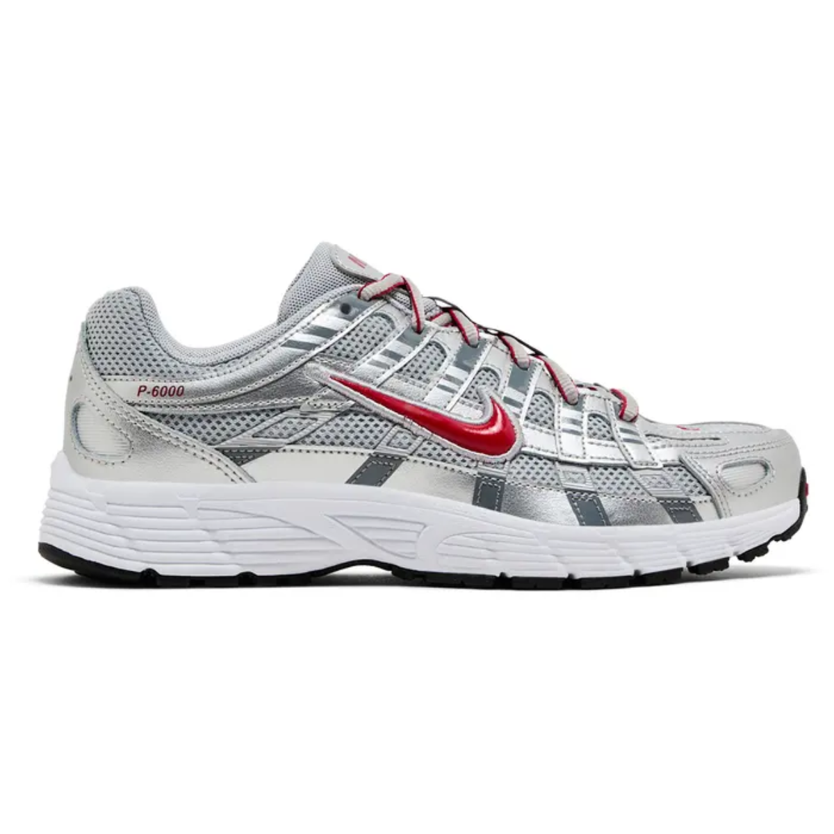 Nike P-6000 GS (Metallic Silver/Gym Red)