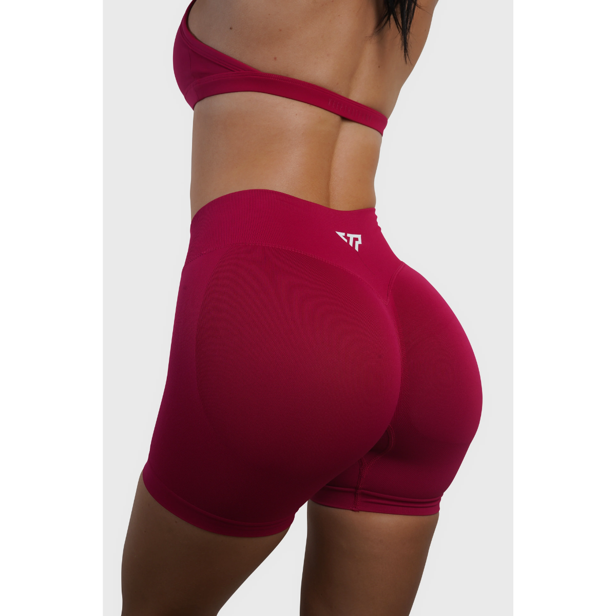 KEEPTHATPUMP Recoil Scrunch Shorts (Cranberry)