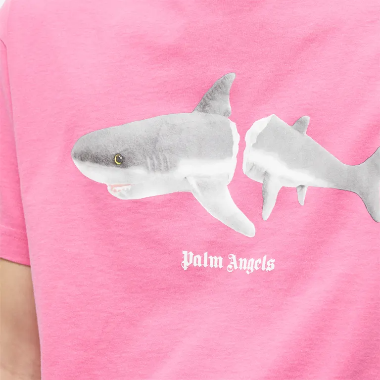 Palm Angels Shark Classic T-Shirt (Fuchsia/White)