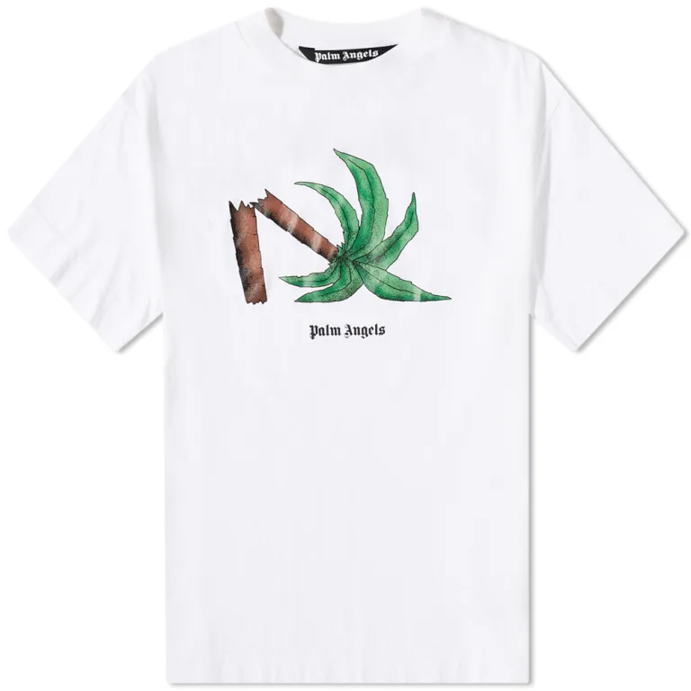 Palm Angels Broken Palm T-Shirt (White/Green)