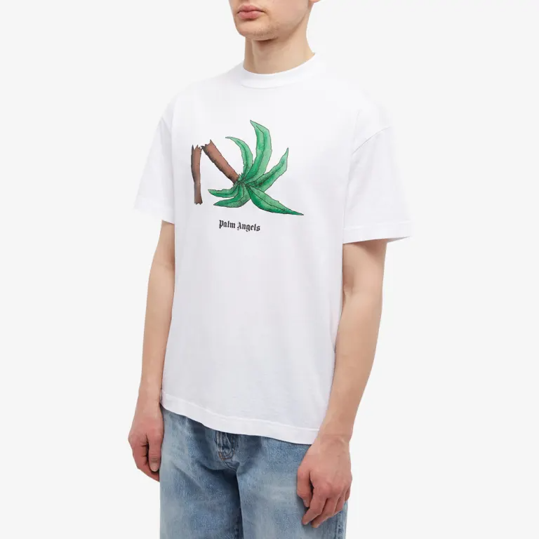 Palm Angels Broken Palm T-Shirt (White/Green)