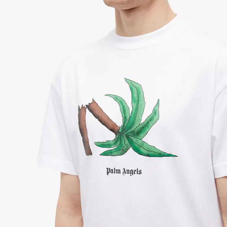 Palm Angels Broken Palm T-Shirt (White/Green)