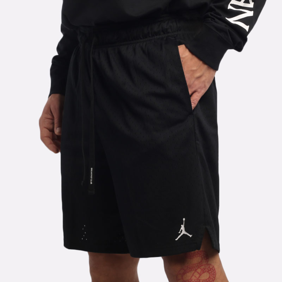 Air Jordan Mens Alphabet Logo Shorts (Black)
