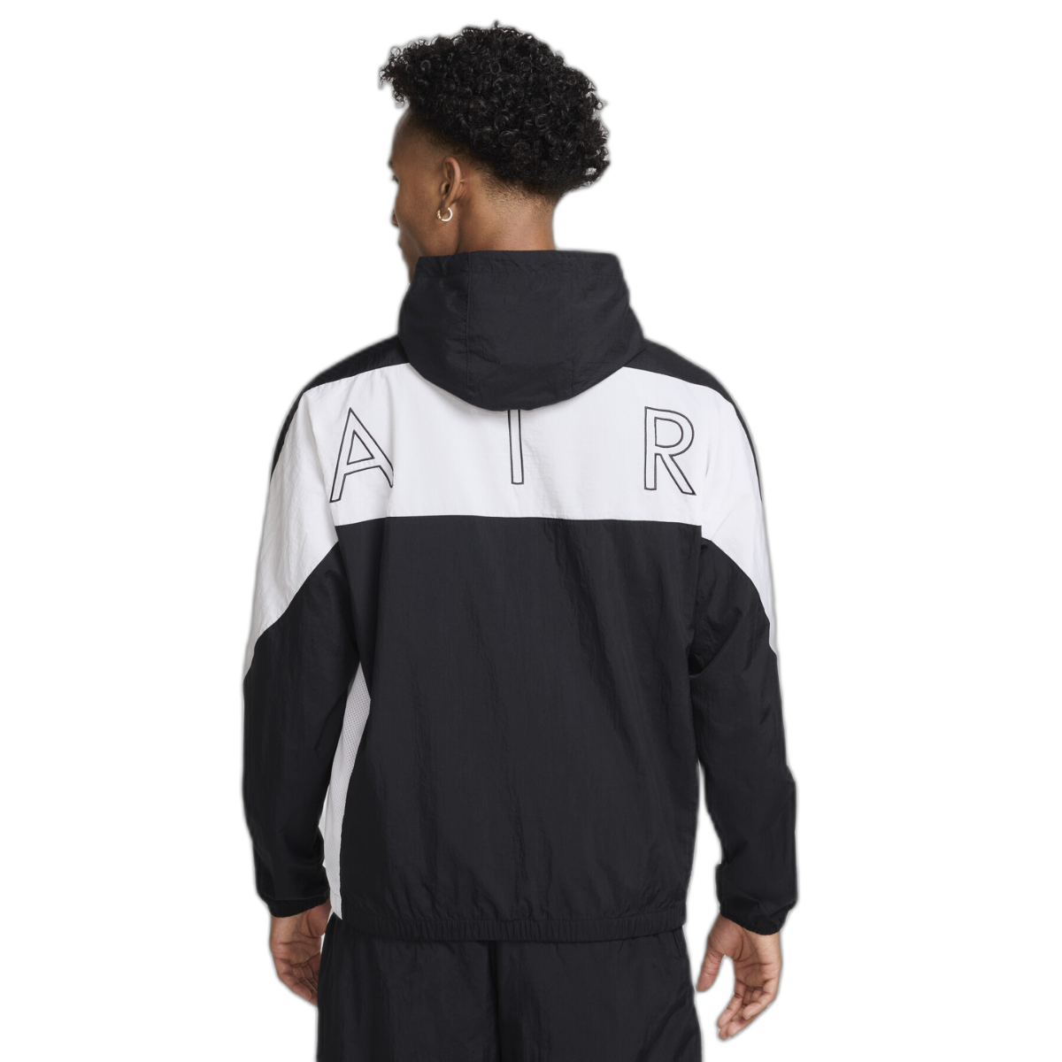 Nike Mens Air Woven Hooded Jacket (Black/White)