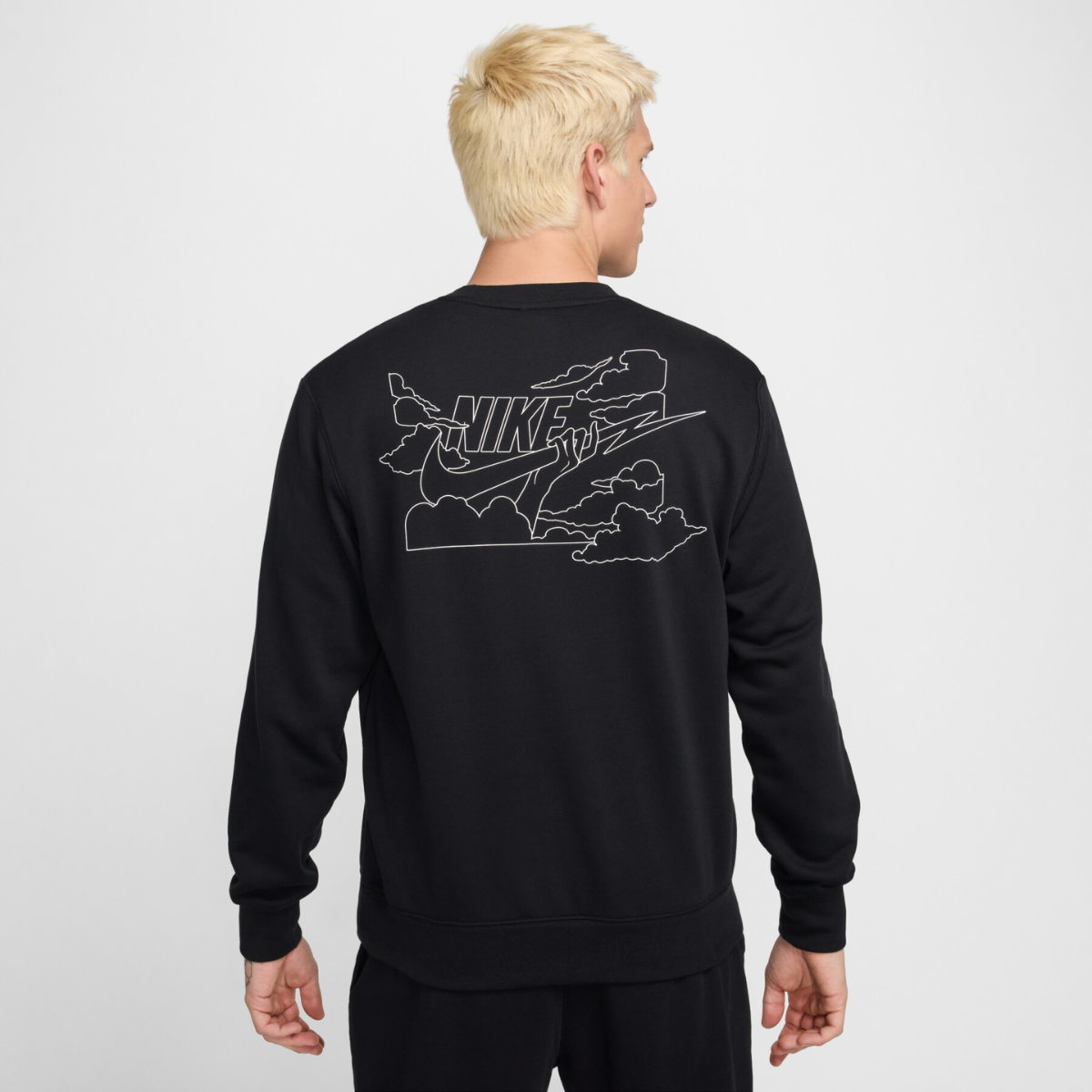 Nike Club Men's French Terry Crewneck (Black)