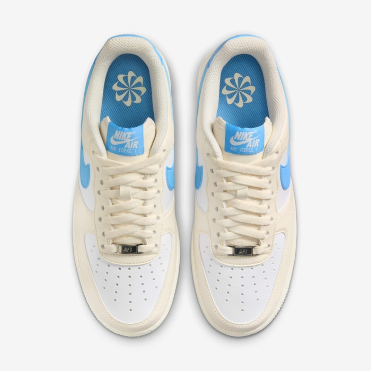 Womens Nike Air Force 1 Low 07 Next Nature (Pale Ivory/University Blue)