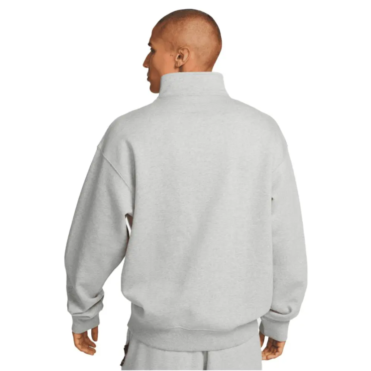Nike Solo Swoosh Men's 1/4-Zip Crewneck (Grey)