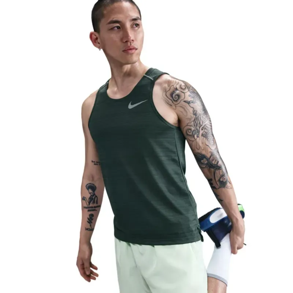 Nike Mens Dri-FIT Miler 1.0 Tank (Forest Green)