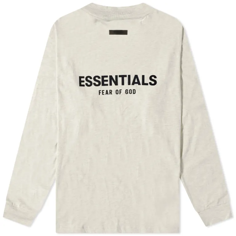 Fear of God Essentials Long Sleeve T-Shirt (Light Oatmeal)