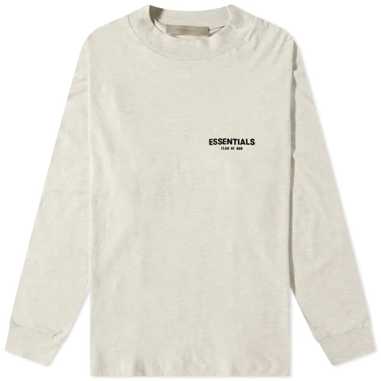 Fear of God Essentials Long Sleeve T-Shirt (Light Oatmeal)