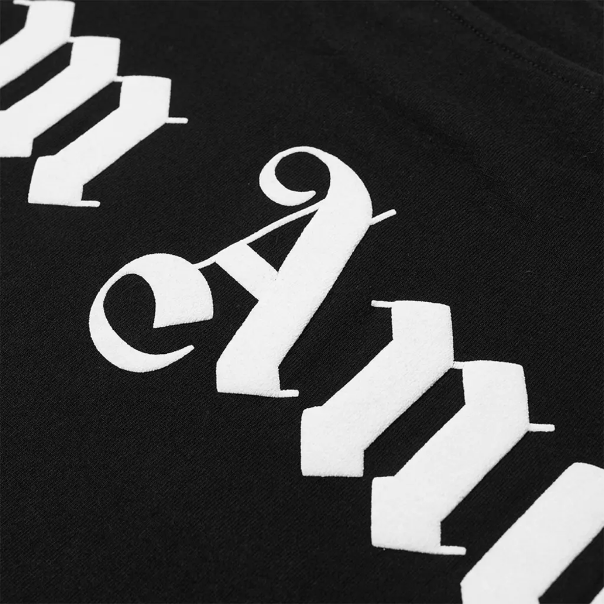 Palm Angels Oversize Neck Logo T-Shirt (Black/White)