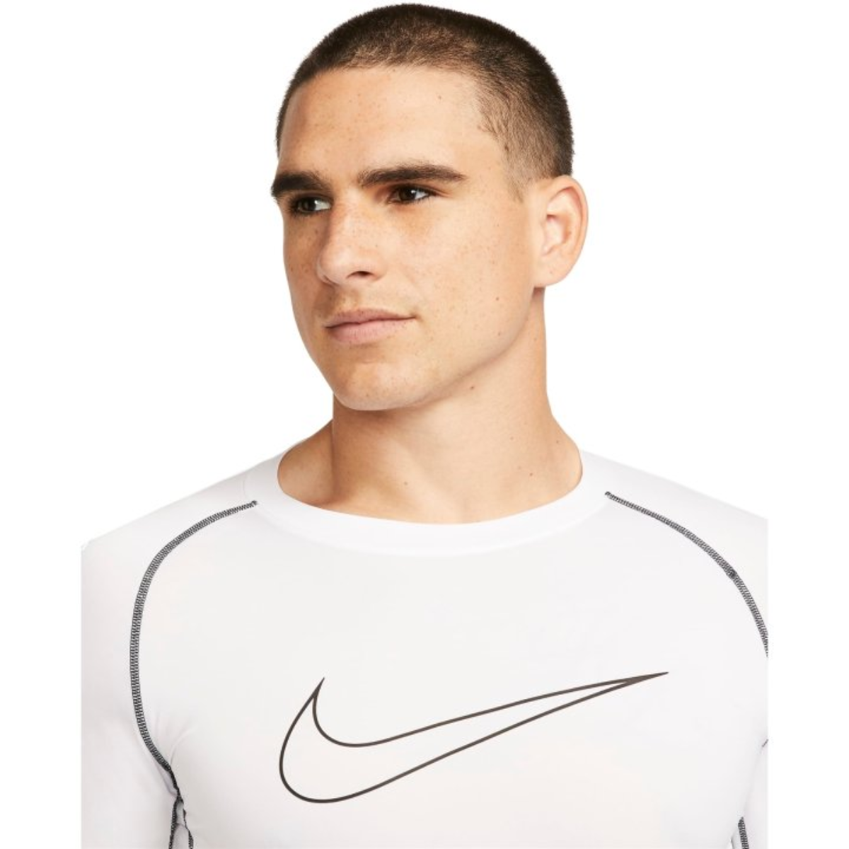Nike Pro Dri-Fit Tight Fit Short Sleeve T-Shirt (White)