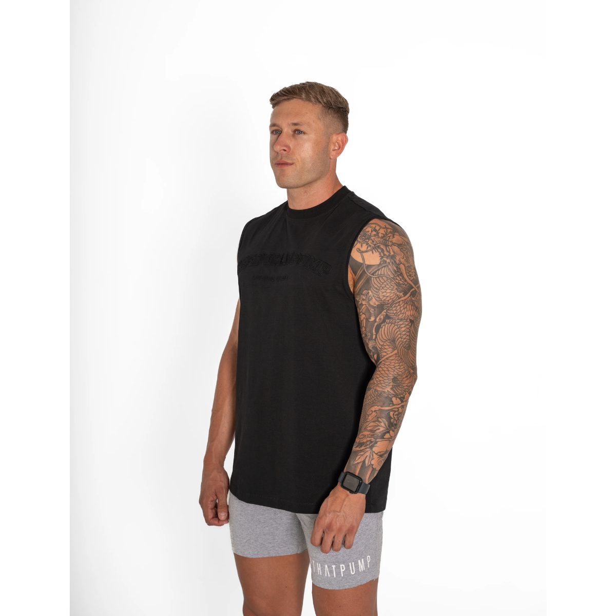 KEEPTHATPUMP Mens Embossed Tank (Black)