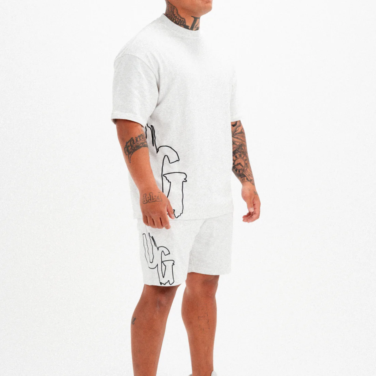 Undrground Omerta Shorts (White Marl)