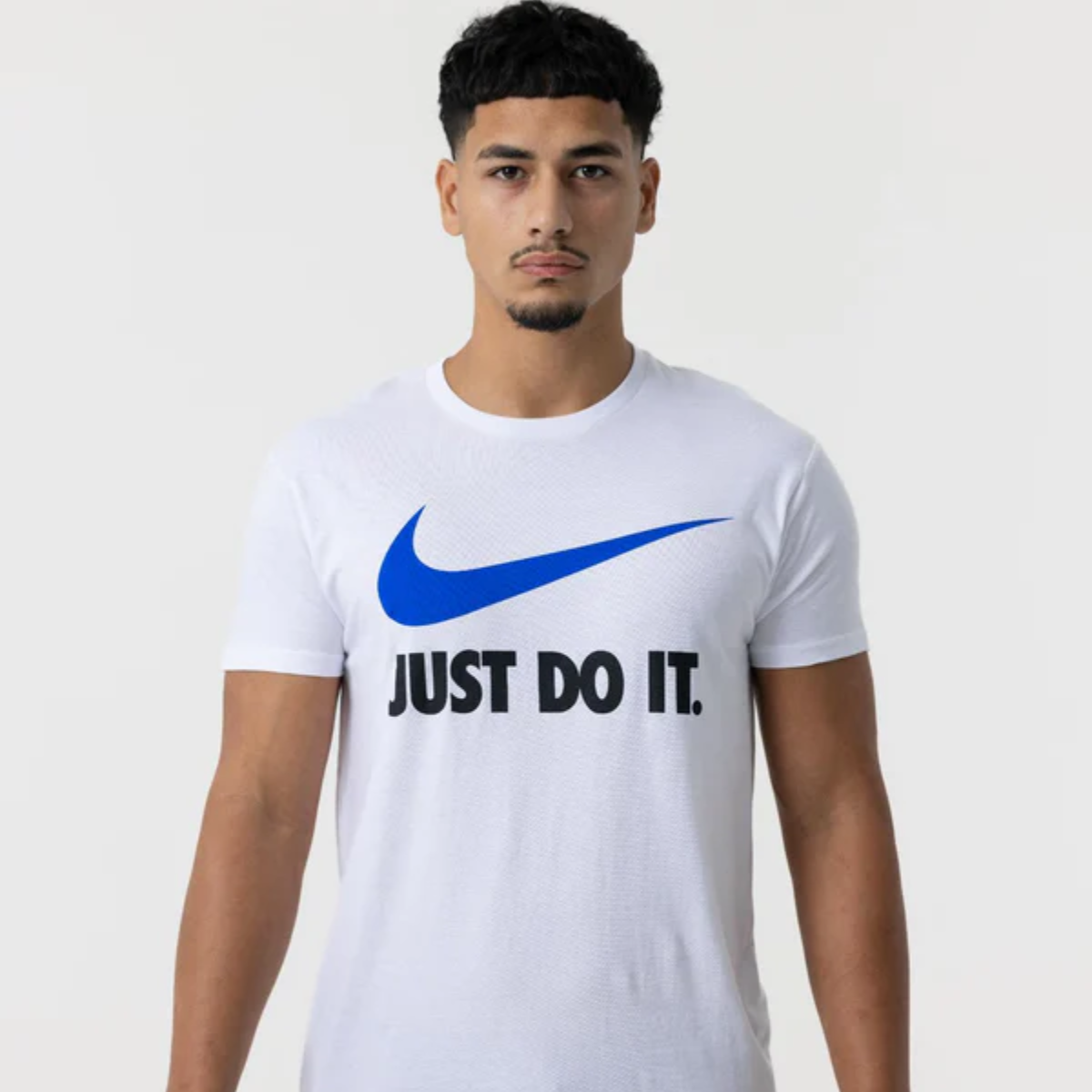 Nike Mens Just Do It T-Shirt (White/Blue)