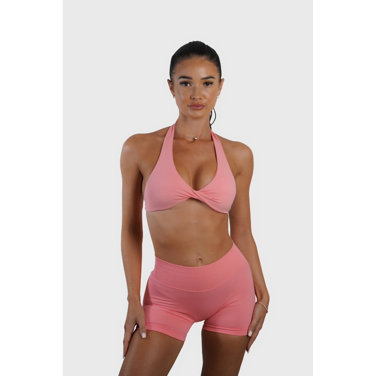 KEEPTHATPUMP Recoil Scrunch Shorts (Peach)