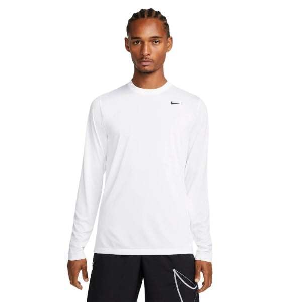 Nike Dri-Fit Legend Mens Training Long Sleeve Shirt (White)