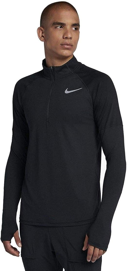 Nike Element Men's Dri-FIT 1/2-Zip Running Top (Black)