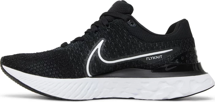 Mens Nike React Infinity Run FK 3 (Black/White)