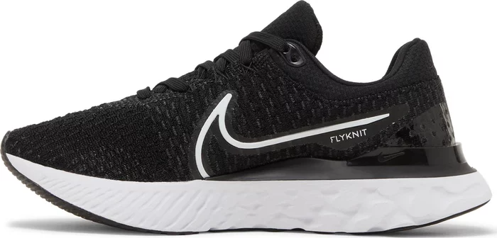 Womens Nike React Infinity Run FK 3 (Black/White)