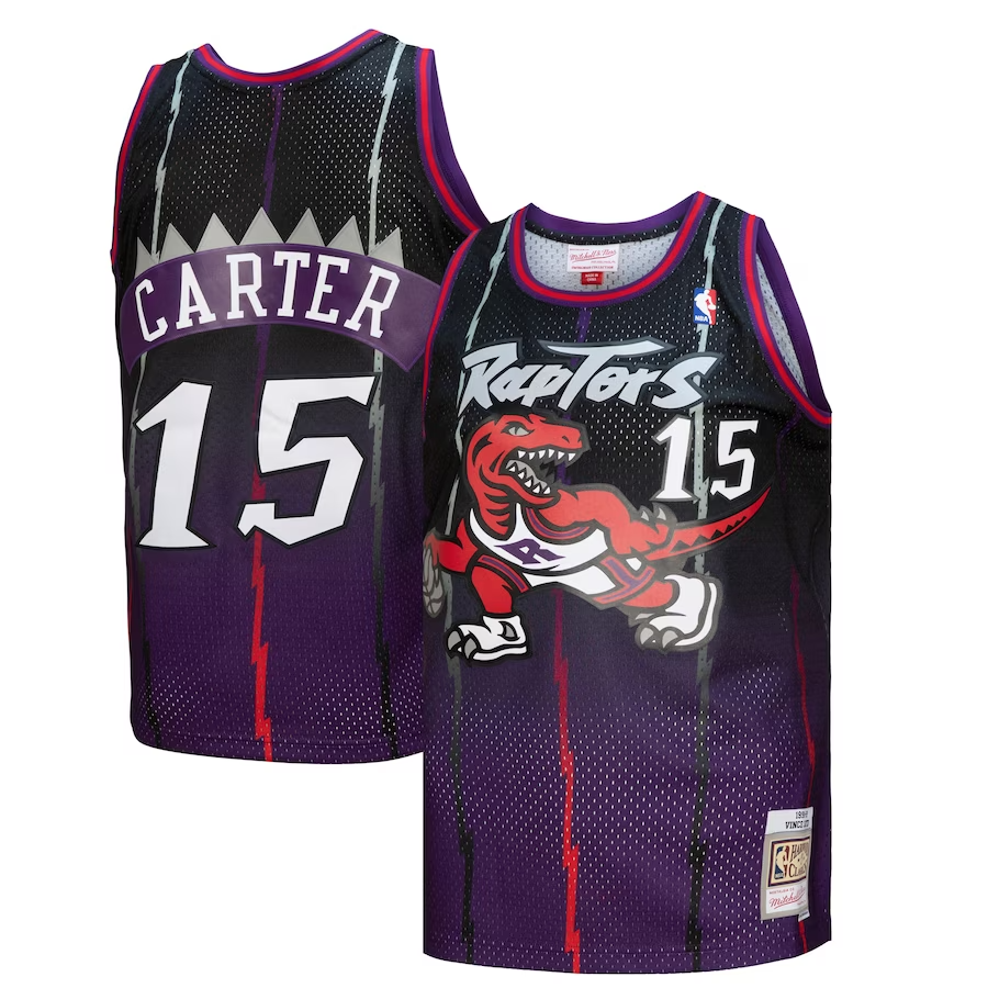 Mitchell & Ness Raptors Carter Swingman Jersey (Black/Purple)