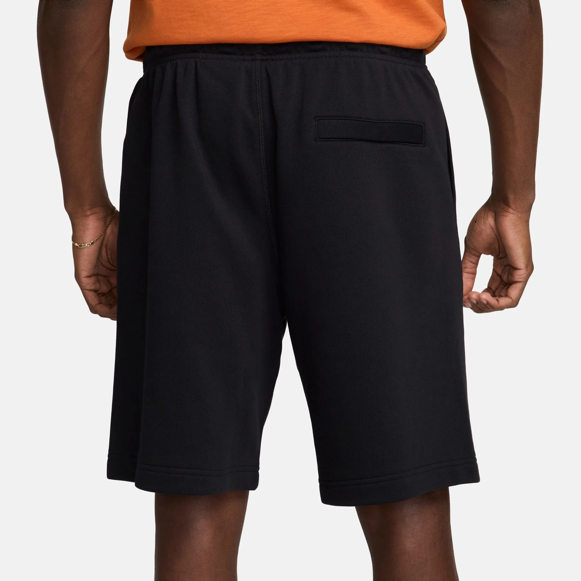 Nike Sportswear Clubs Men's French Terry Shorts (Black/Orange)