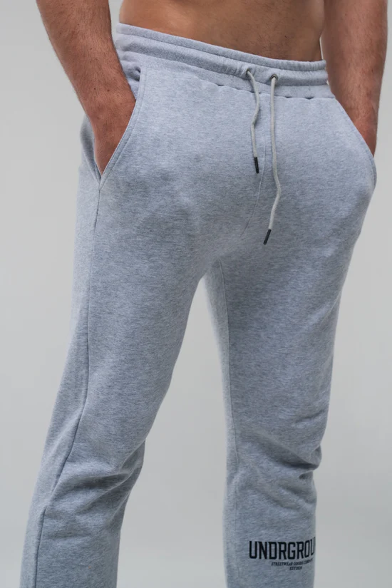 Undrground Oversized Cuffed Essentials Pants (Grey)