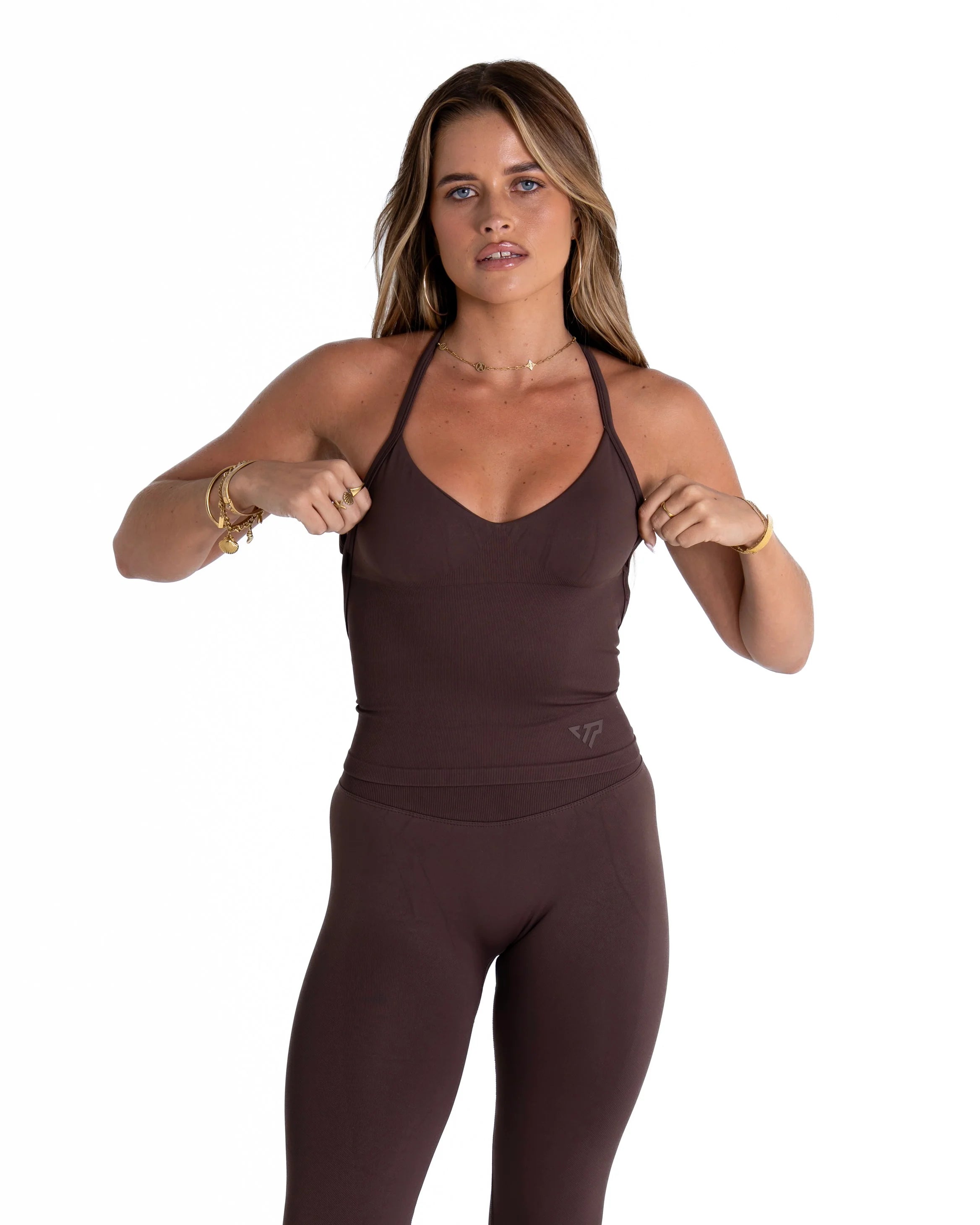 KEEPTHATPUMP Recoil Open Back Tank (Espresso)