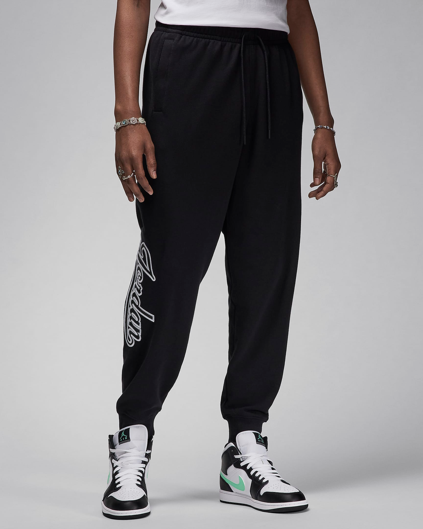 Jordan Flight MVP Men's Lightweight Fleece Pants (Black/White)