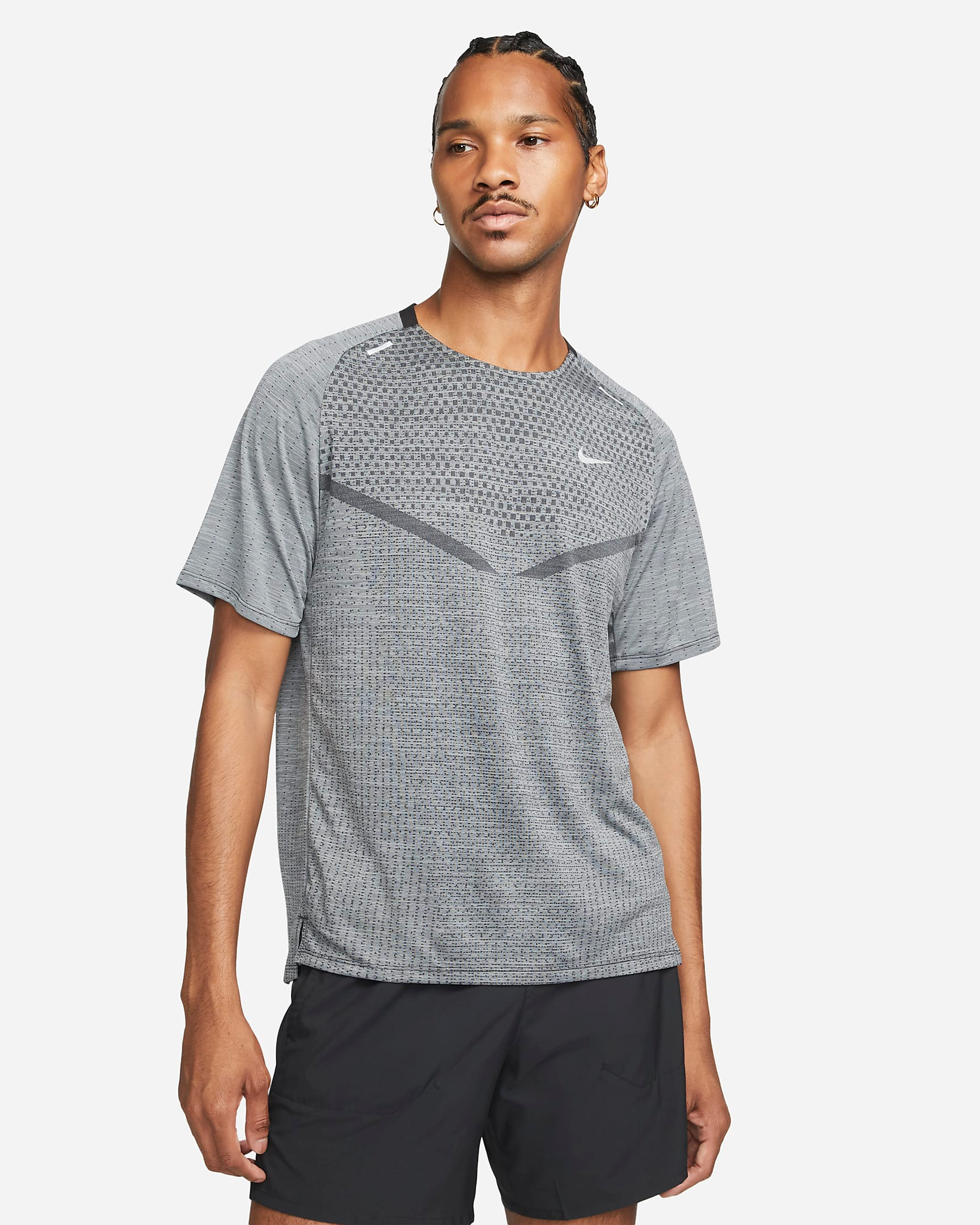 Men's Nike Dri-FIT ADV Short-sleeve Running Top (Grey)