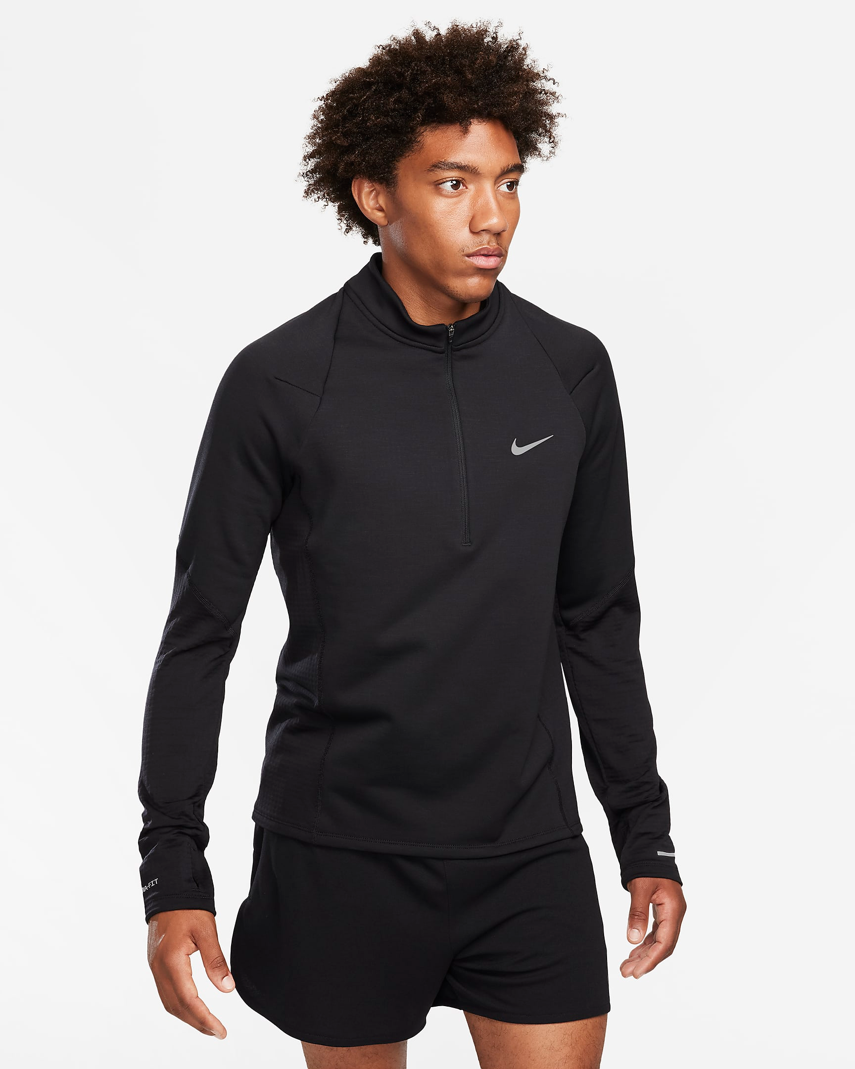 Nike Element Repel Men's Therma-FIT 1/2-Zip Running Top (Black)