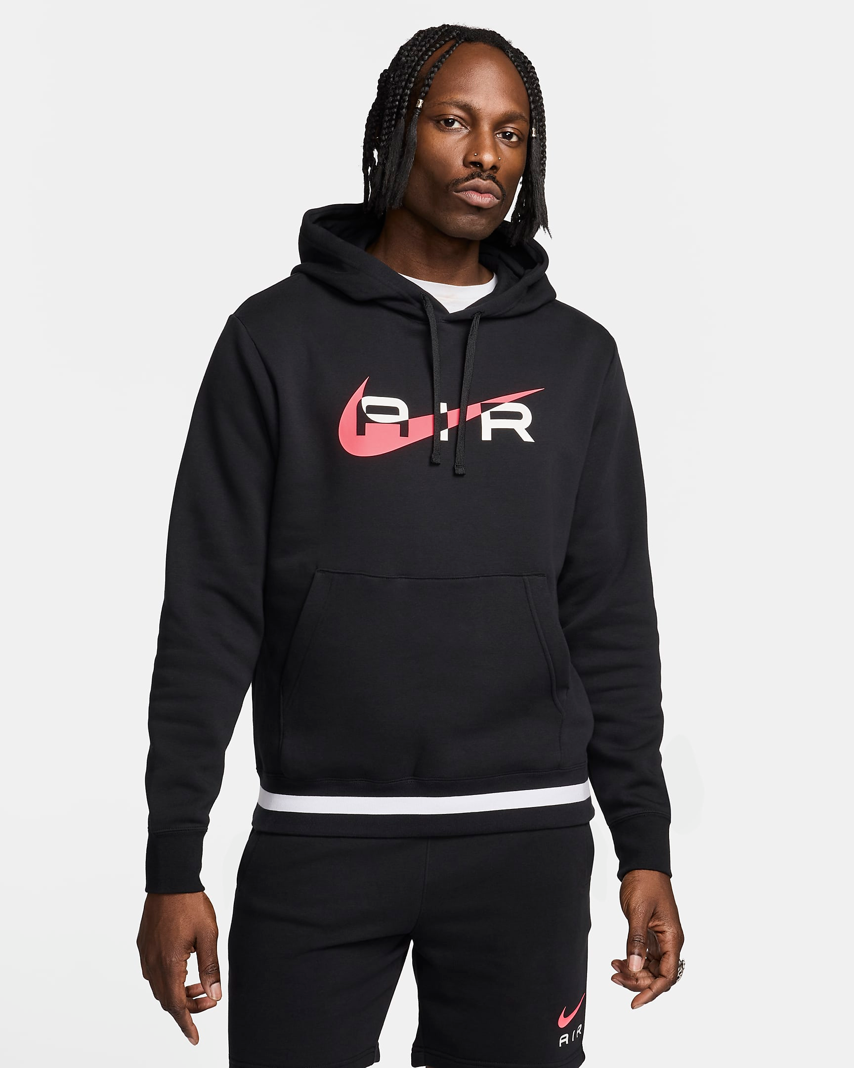 Men's fleece pullover hoodie nike air sale