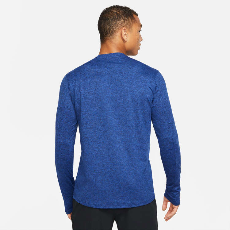 Nike Mens DRI-FIT Element Crew Top (Obsidian/Game Royal)