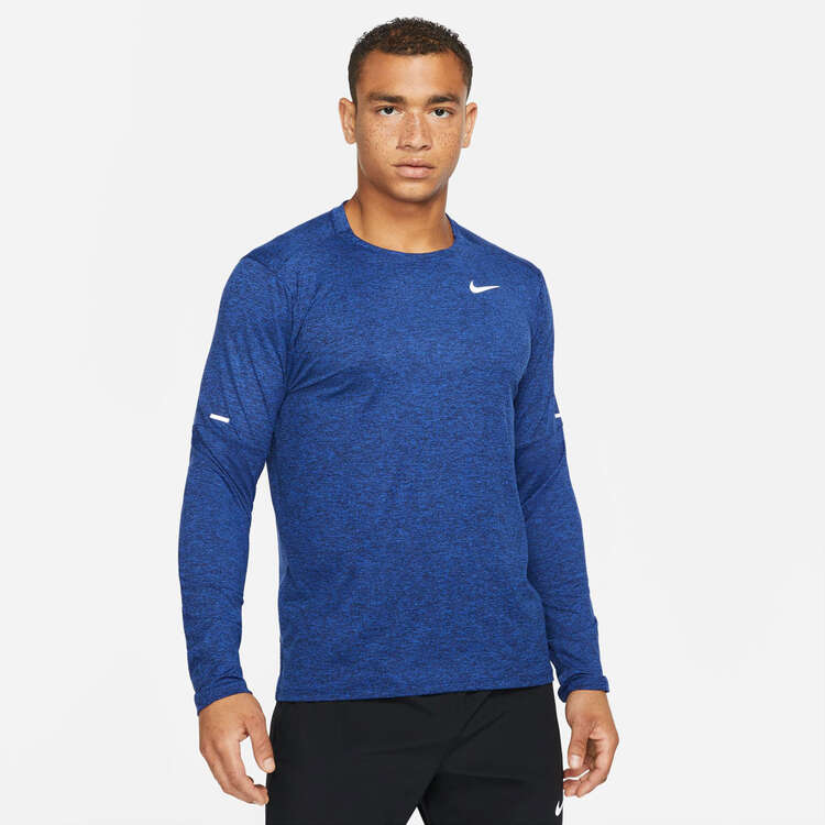 Nike Mens DRI-FIT Element Crew Top (Obsidian/Game Royal)