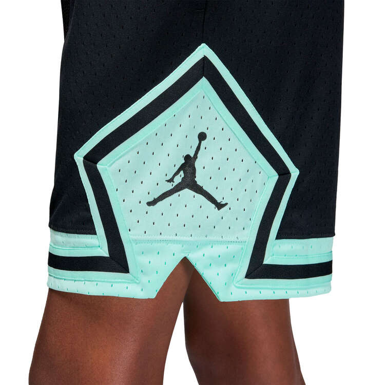 Jordan Mens Dri-FIT Sport Diamond Basketball Shorts (Black/Mint)