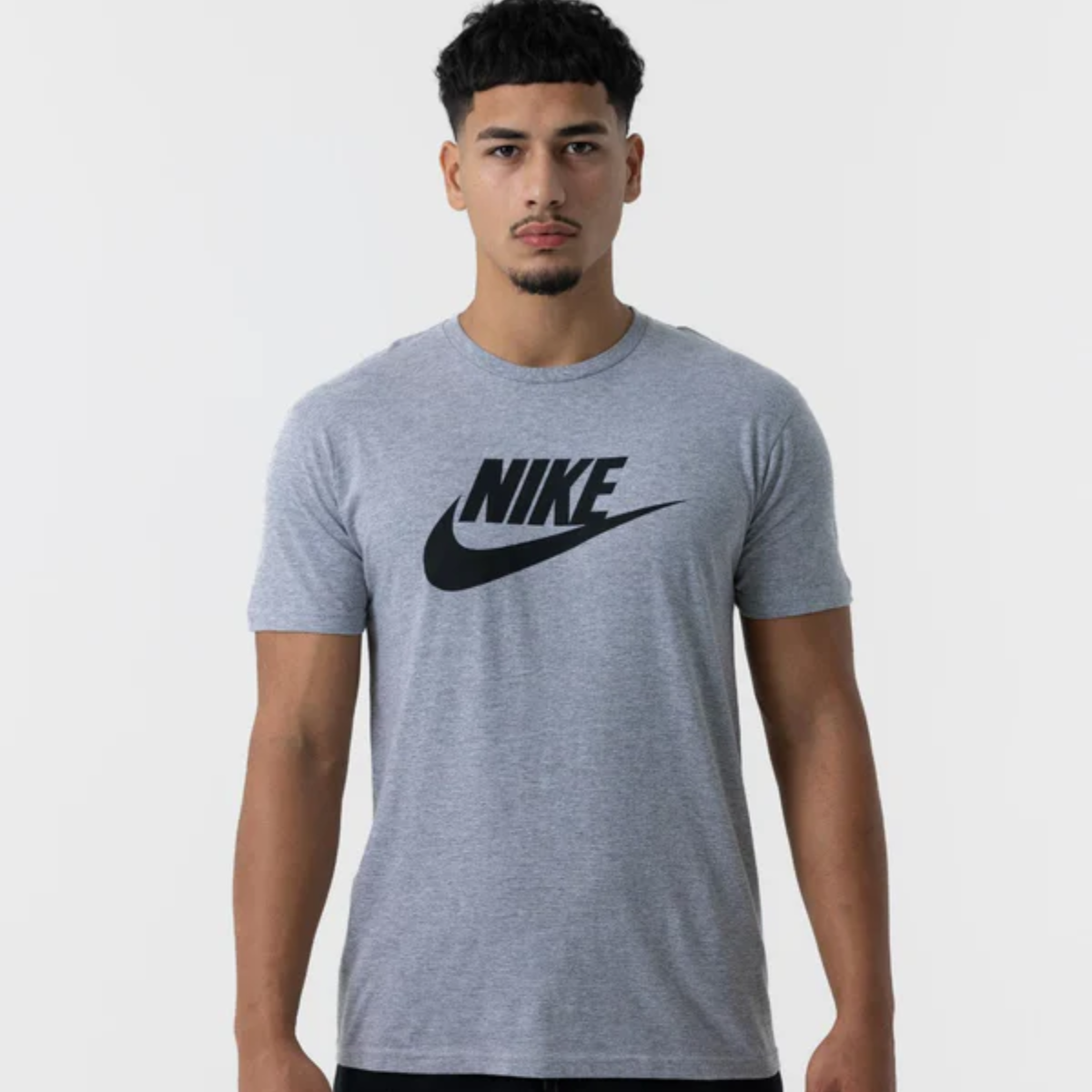 Nike Mens Swoosh Logo Regular T-Shirt (Grey)