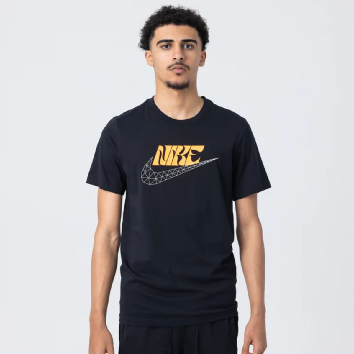 Nike Mens Triangle Swoosh T-Shirt (Black/Orange)