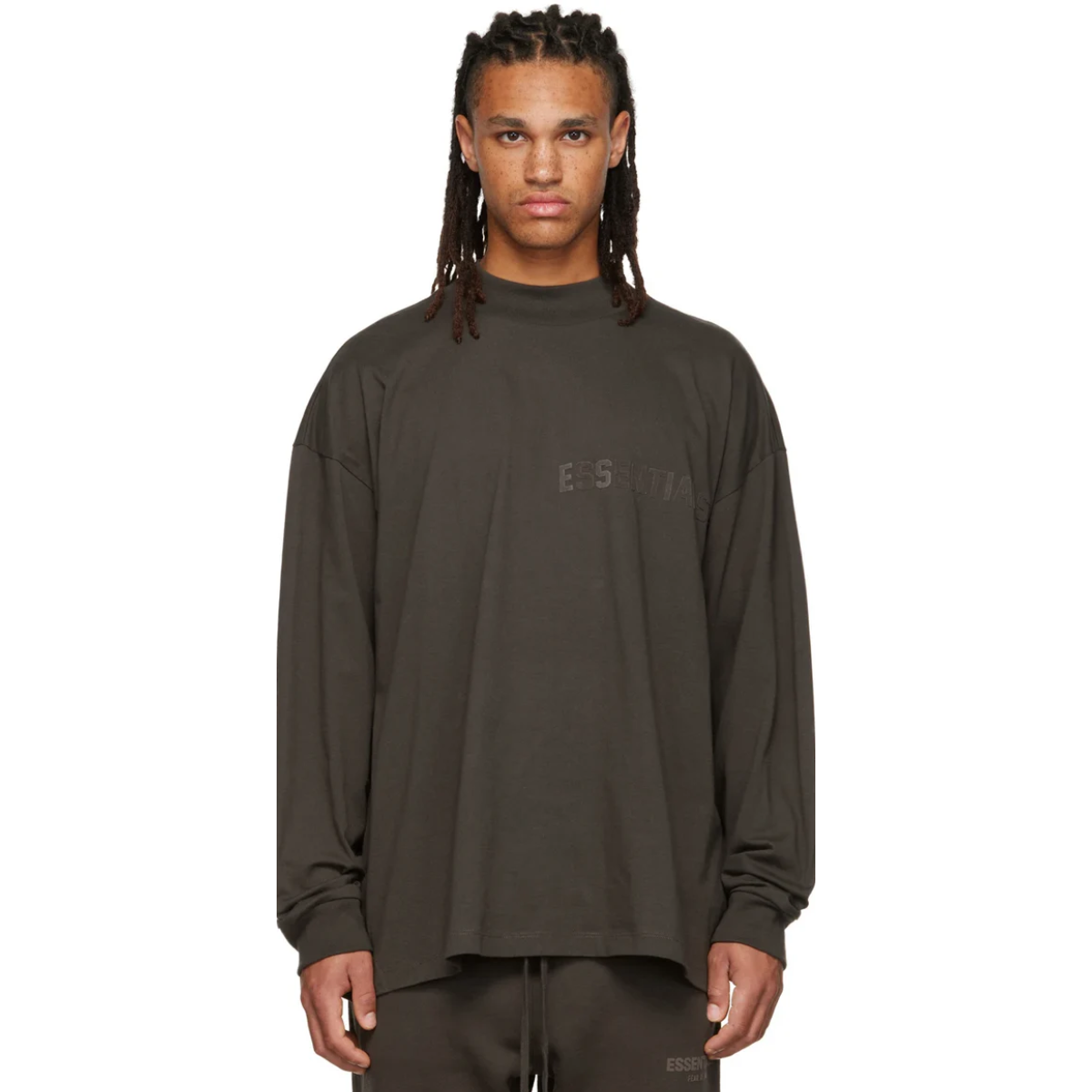 Fear of God Essentials Long Sleeve T-Shirt (Off Black)