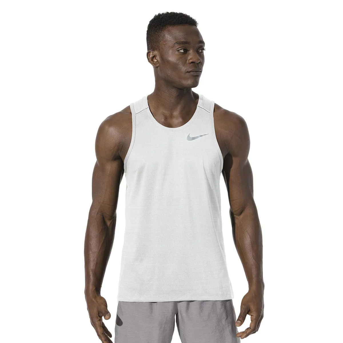 Nike Mens Dri-FIT Miler 1.0 Tank (White)