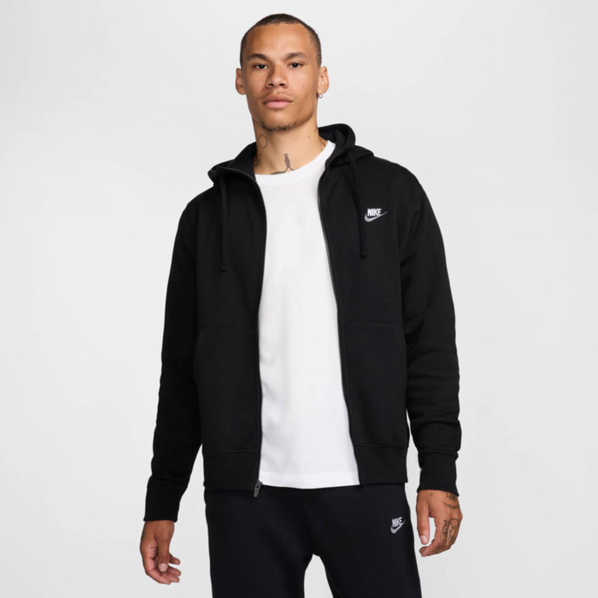 Nike Sportswear Club Mens Full-Zip Hoodie (Black)