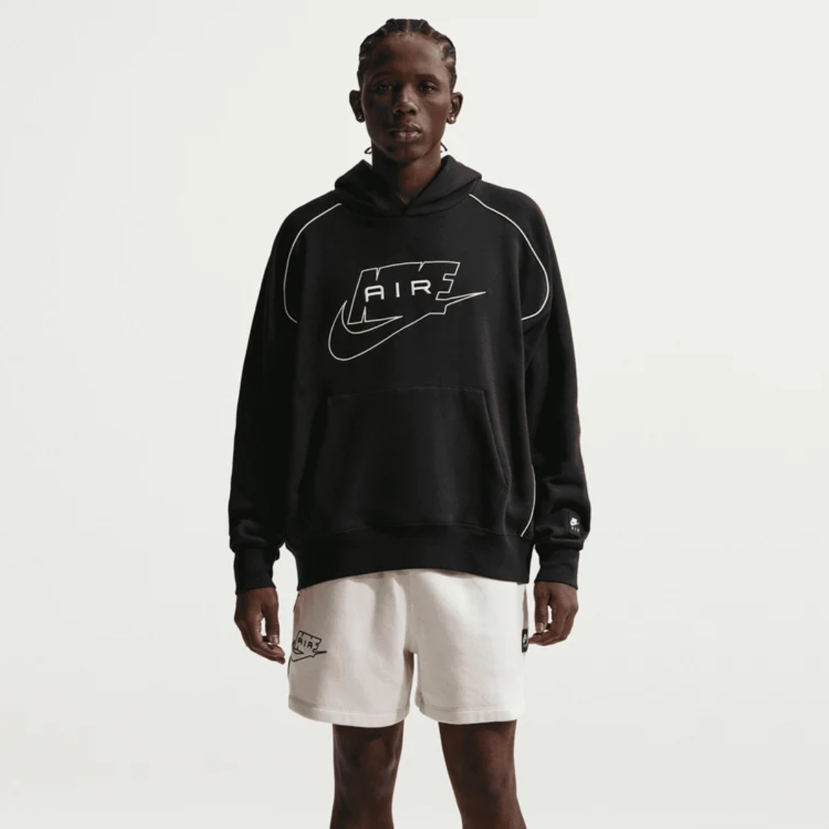 Nike Air Mens Fleece Pullover Hoodie (Black)