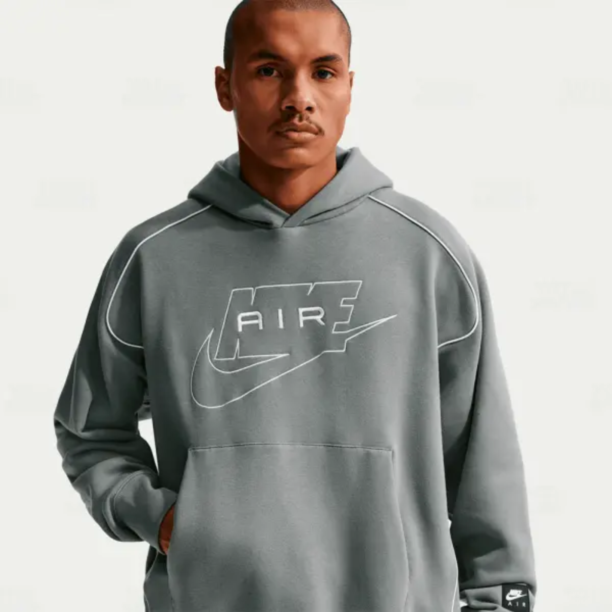 Nike Air Mens Fleece Pullover Hoodie (Grey)