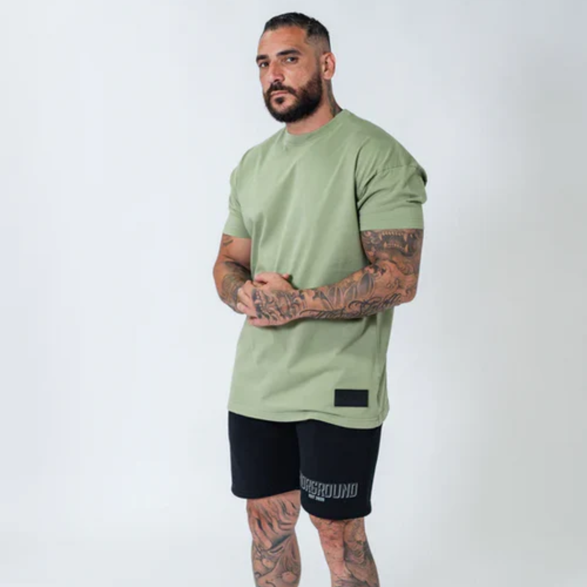 Undrground Oversized Box Fit T-Shirt (Khaki)