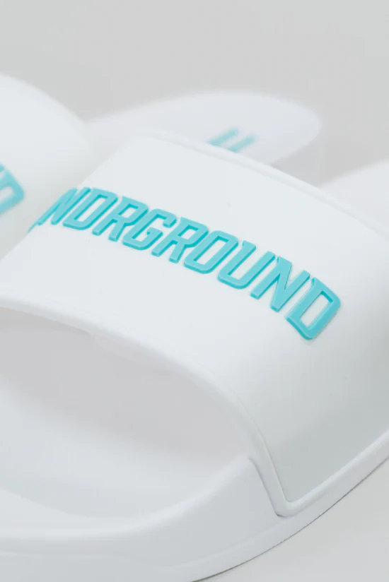 Undrground Street Slides (White/Teal)